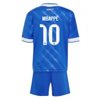 Stroje piłkarskie Real Madrid Kylian Mbappe #10 Koszulka Trzeciej dla dzieci 2025-26 Krótki Rękaw (+ szorty)